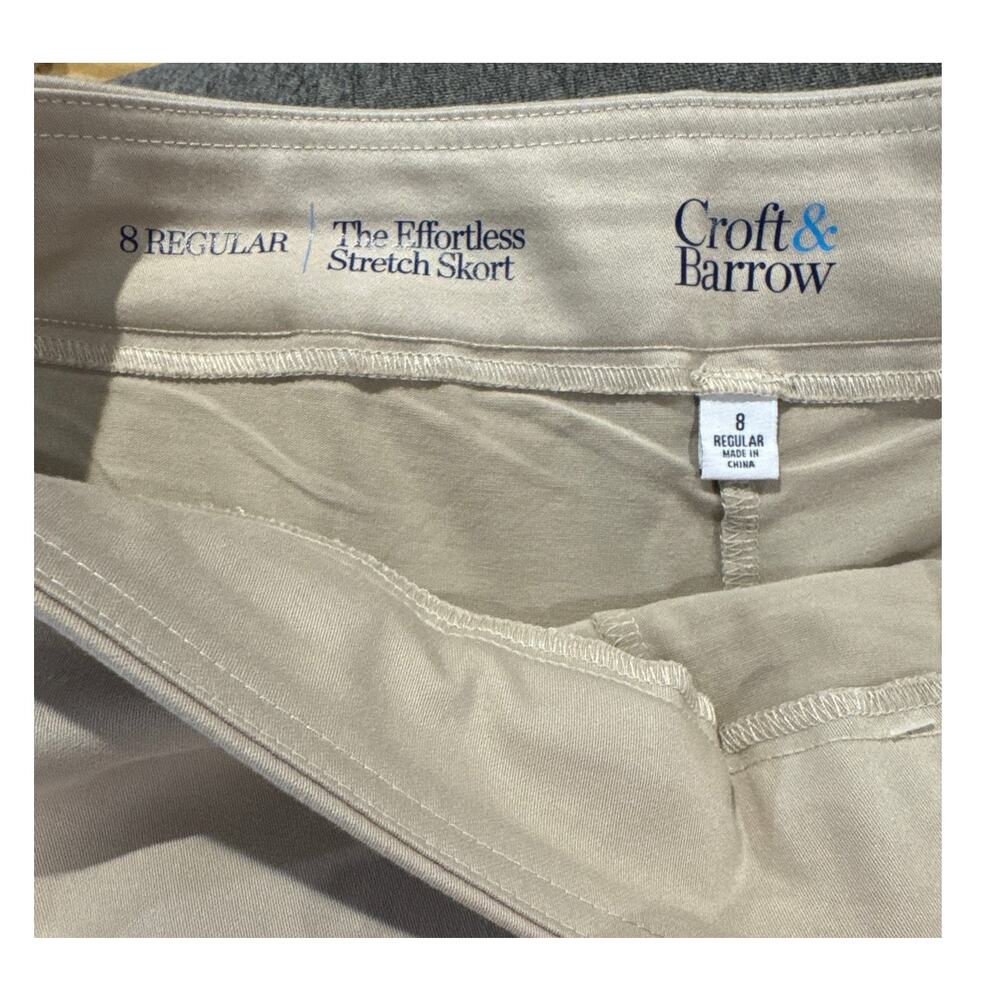 Croft & Barrow Mid Rise Khaki Skort Women's Size 8 Regular - Picture 10 of 12